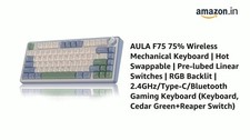 Aula F75 Wireless Mechanical Keyboard, Cedar Green, Reaper Switch