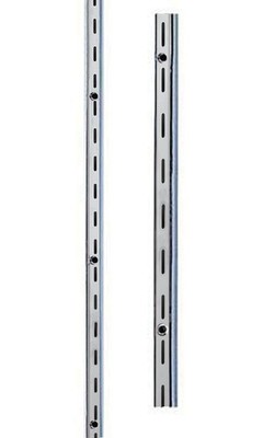 SSWBasics Heavy Duty 4 foot Chrome Slotted Standard- 1 inch slots 2 inch on