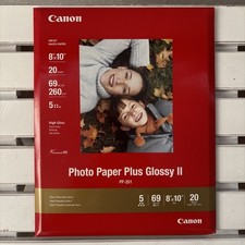 Canon 8"x10" Photo Paper Plus Glossy 11 PP-201 20 sheets, Discontinued Size