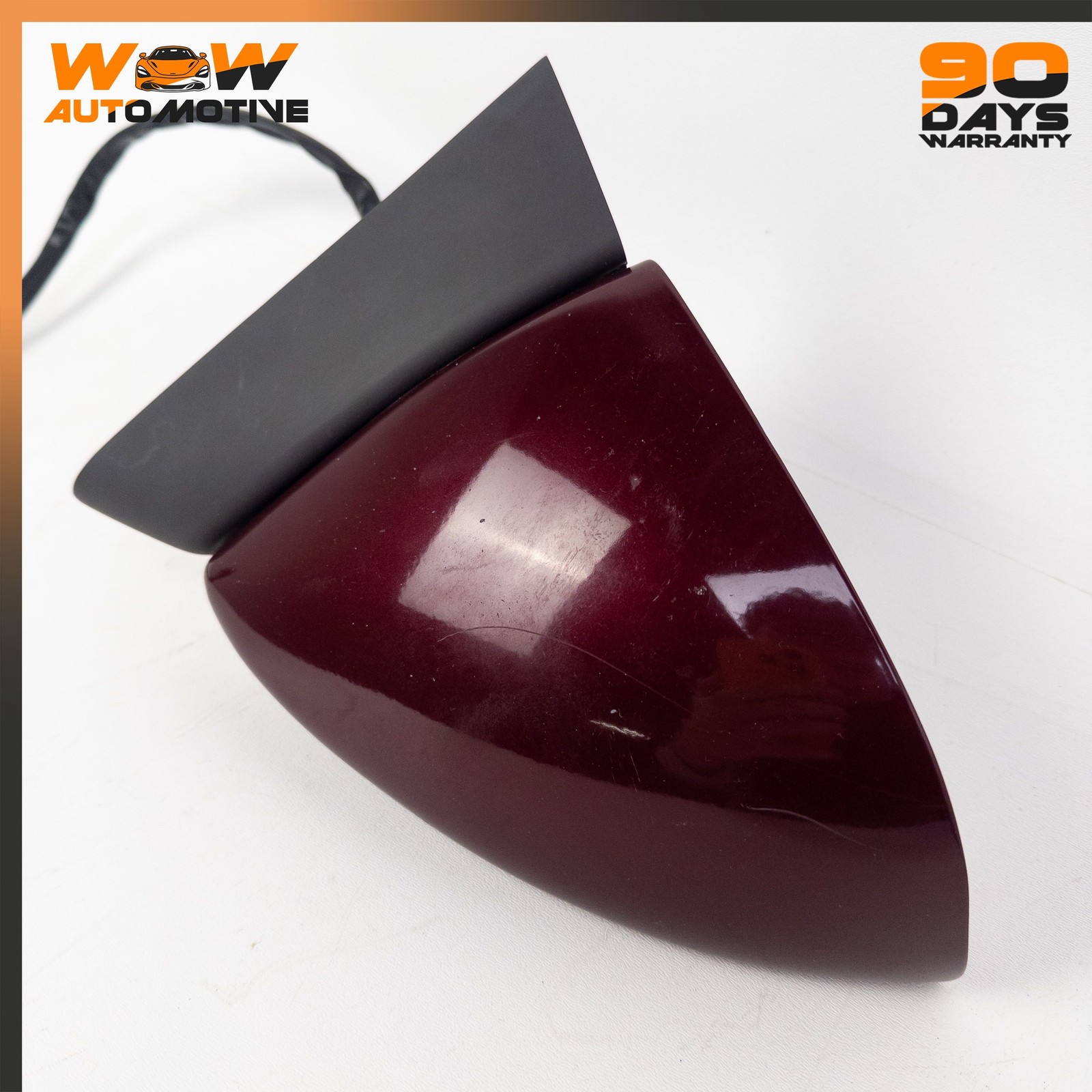 88-96 CHEVROLET CORVETTE C4 LEFT DRIVER SIDE VIEW MIRROR ASSEMBLY RED OEM