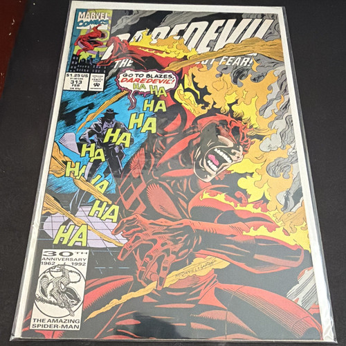 Daredevil #313 (1992) Marvel Comics, Chichester, McDaniel, Boarded, Spider-Man