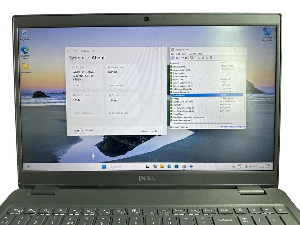 Dell Latitude 3510 · i5-10210U · 8GB · 240GB, photo 2 of 5