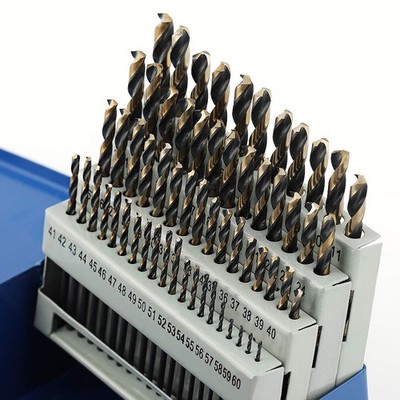 60pcs Number Drill Bit Set, Wire Gauge #1 to #60, HSS M2 Drill Bit, 135° Spli...