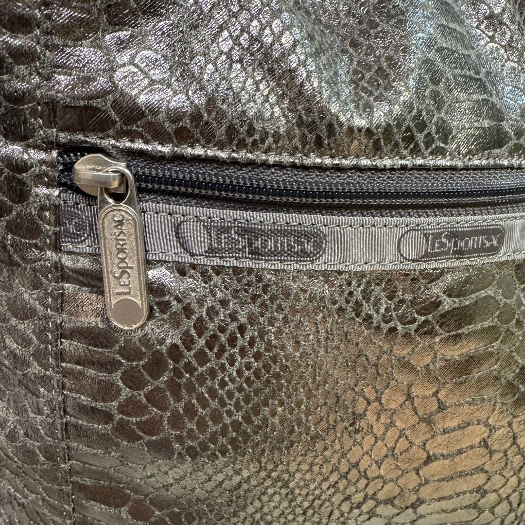 LeSportsac Ressportsack Silver Python Back - image 6