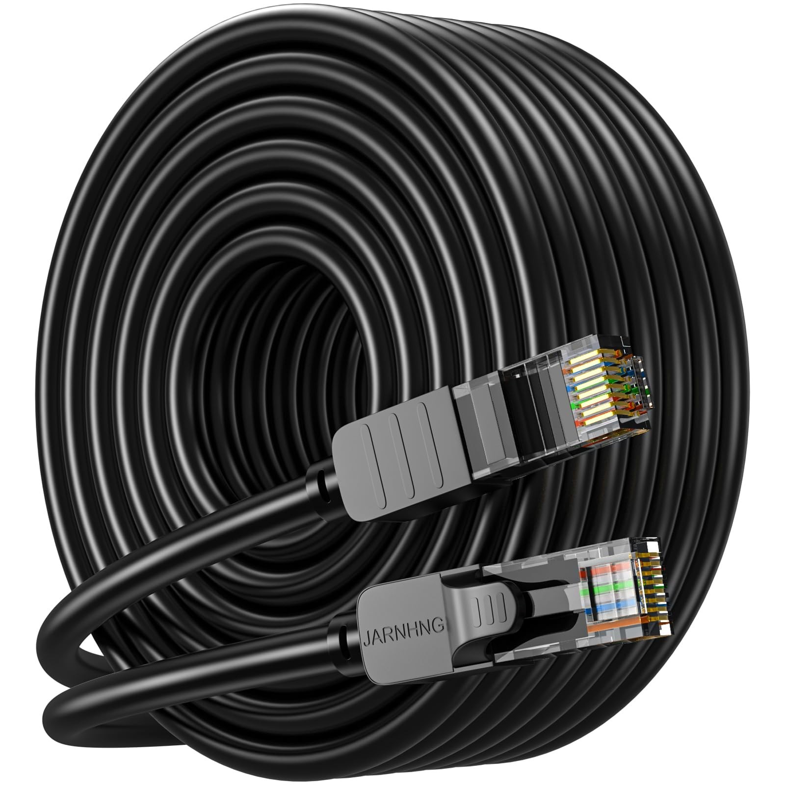 50ft Cat6 Ethernet Cable - Indoor/Outdoor 10Gbps High-Speed Internet Network Cable
