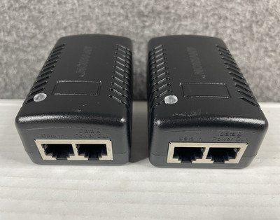 2-Pack 48V 0.5A PoE Injector for IP Camera Phone WLAN AP Power Ethernet 10/100M