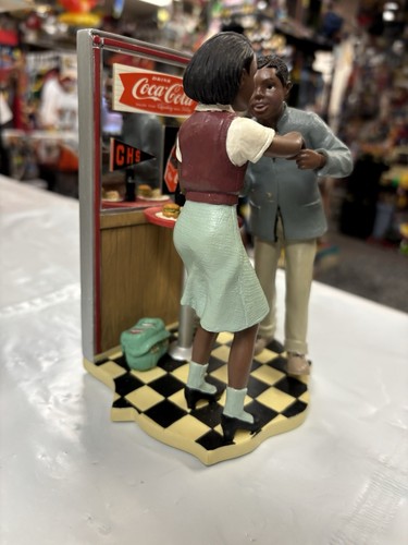 Vintage 2000 Sock Hop Coca Cola Ebon Memories Statue W/ Box Coke Oldies Rare Ad - Picture 12 of 22