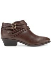 STYLE & COMPANY Womens Brown Willoww Round Toe Block Heel Zip-Up Booties 10.5 M