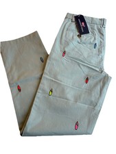 Vineyard Vines Breaker Pants Embroidered Neon Surfboards Aqua Sky Boy  s 16