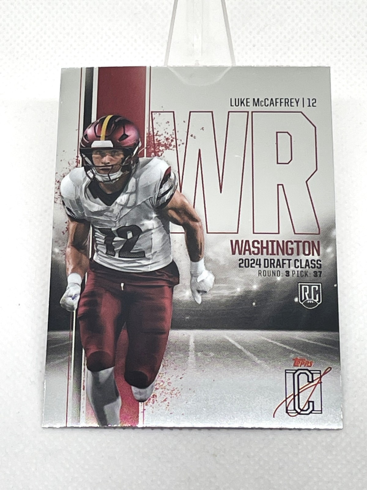 Luke McCaffrey #RCV-137 2024 Topps Signature Class Football Base Rookies Chrome Variation