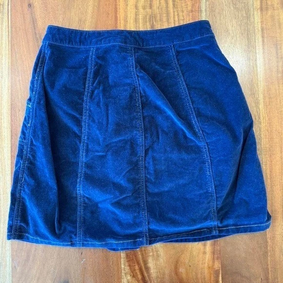 Бас синяя вельветовая юбка - Изображение 2 из 4