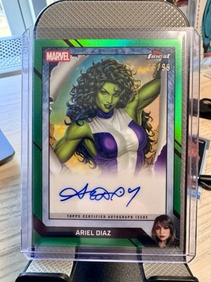 Topps Finest Fantastic Four She Hulk Artist Auto /99 Ariel Diaz COLOR MATCH