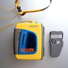 Sony WM-FS191 Sports Walkman Yellow/Gray with Headphones