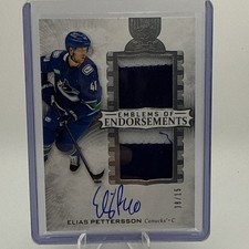 🔥 2023-24 The Cup Emblems Of Endorsements EE-EP Elias Petterson 08/15 Canucks