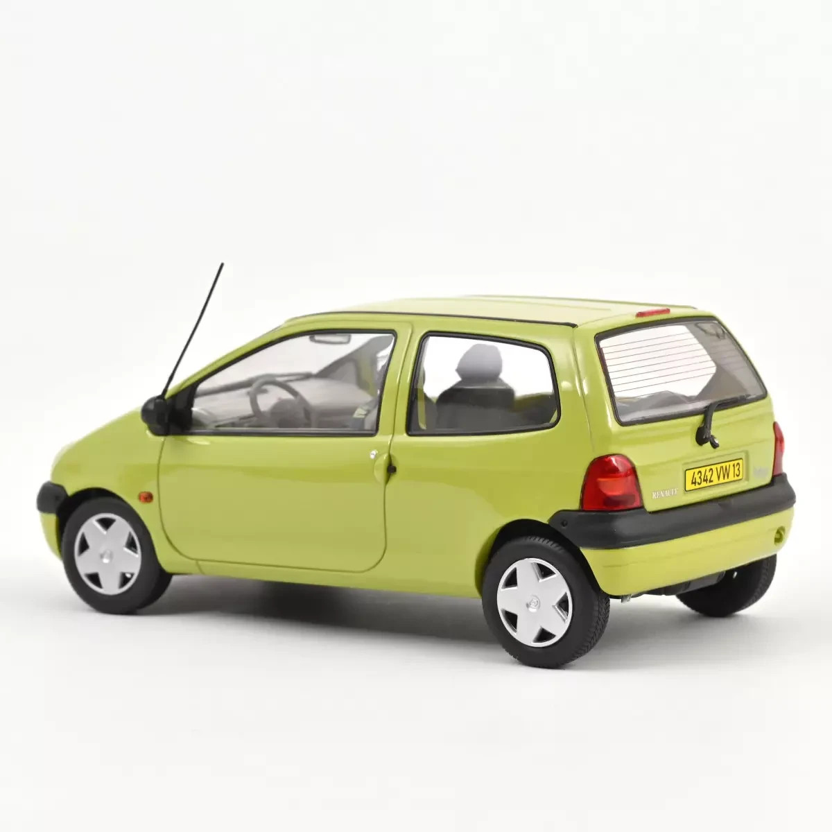 Miniature Renault Twingo 1998 Norev 1/18 jaune anis haute finition en métal injecté