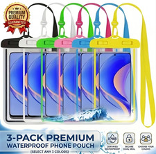 3 Pack Waterproof Floating Cell Phone Pouch Dry Bag Case Cover For Samsung Mobil