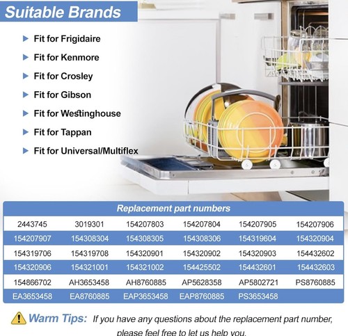 Upgrade OEM 808602302 Dishwasher Lower Dishrack Intended for Frigidaire - Picture 2 of 5