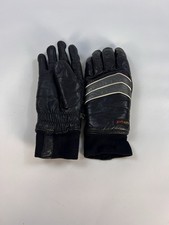 Vintage Hotfingers Leather Ski Gloves Mens S Black Thinsulate Korea Wells Lamont