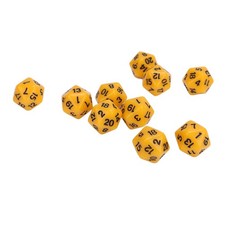 10PCS Polyhedral Dice Set Plastic Lightweight 20 Sided Dice For Role Playing