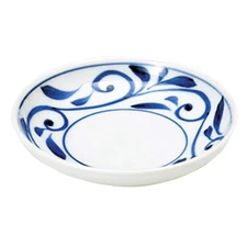 Tobe Karakusa Nihon Tosai Senzan Kiln 4-inch Deep Plate　Tobeyaki  Made in Japan