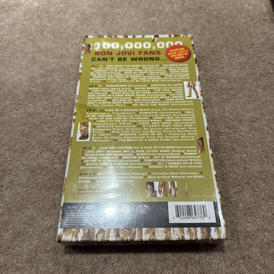 BON JOVI : 100,000,000 Fans Can't Be Wrong | 2004 x4-CD +DVD Box Set | SEALED - Image 3 of 4