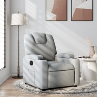 Relaxsessel Hellgrau Stoff Sessel Mit Relaxfunktion Fernsehsessel Wohnzimmer