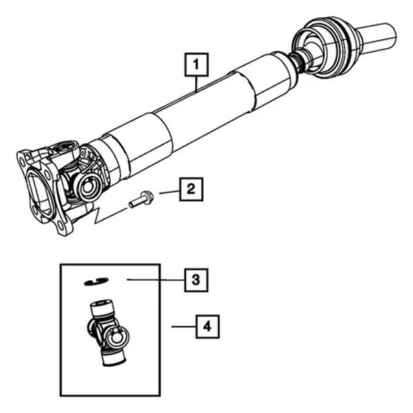 For Jeep Grand Cherokee 2000-2004 Mopar 05015694AB Front Forward Universal Joint Foto 4 de 4