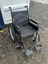 Foldable Manual Black Lomax Large Fold-Up Heavy Duty Self-Propelled Wheelchair