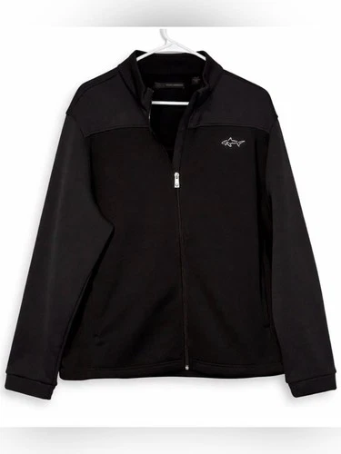 Greg Norman Shark Logo Performance Jacket Black Size Large - product listing photo