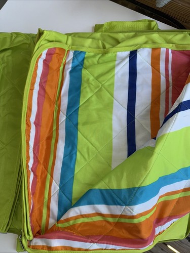 JC Penney Portable Tote Blanket 60”x72” Folds In Tote Camping Beach New - Picture 4 of 8