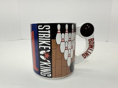 Vintage Kato Kogei Bowling #1 Strike King 3.75'' Coffee Cup Mug Made In Japan