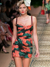 🆓US🛃  SS2020 Dolce&Gabbana floral printed bustier corset cotton dress IT 44