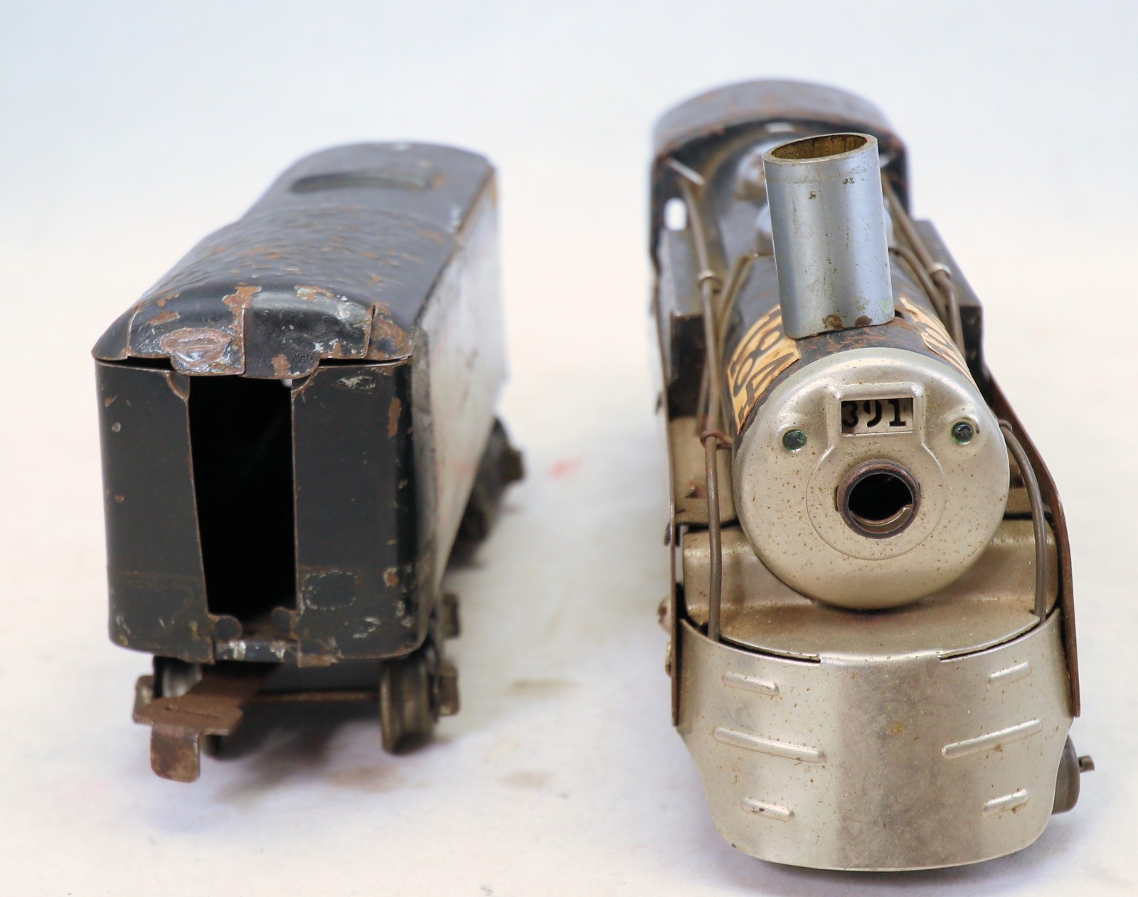 ORIG VINTAGE 1930s O GAUGE MARX CANADIAN PACIFIC 391 ENGINE & 8 WHEEL ...