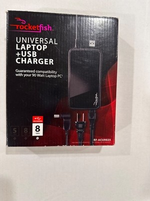 Rocketfish Universal Laptop Notebook Charger Adapter 90W RF-AC9023 8 Tips NIB
