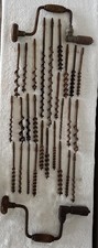 Hand Braces Drills And Auger Bits Lot of 29 Woodworking Tools Set Vintage