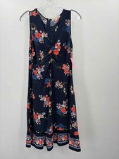 Pre-Owned MICHAEL Michael Kors Navy Size Medium Floral Short Sleeveless Dress