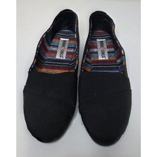 Minnetonka Women's Canvas Slip On Black Size 8