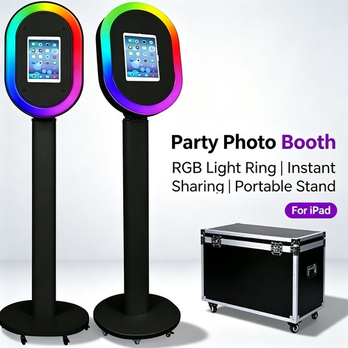 Portable Photo Booth Stand Selfie Photobooth Machine Party Wedding Event Rental