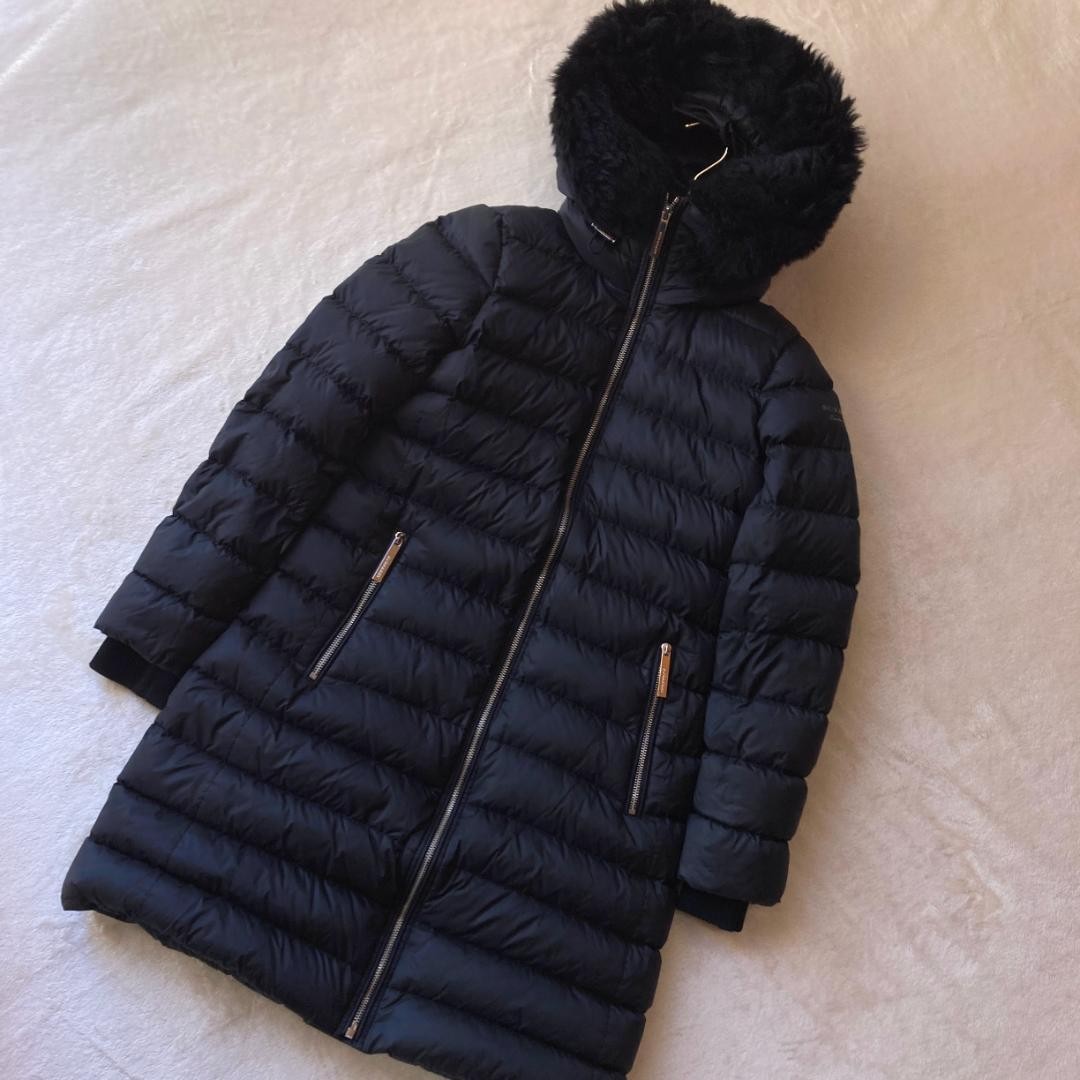 Burberry Down Jacket Check Pattern Black Nylon Po… - image 1
