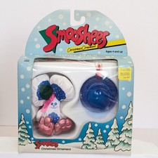 Vtg 1988 Fisher Price Smooshees Mouse Christmas Ornament NEW in Original Box