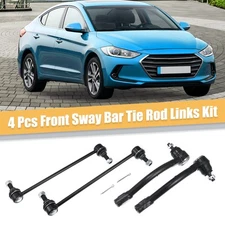 4 Pcs Car Front Sway Bar Link Outer Tie Rods for Hyundai Elantra 2013-2016