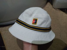 Nike Court Heritage Alcaraz Tennis Bucket Hat White Stripe DJ6150-100 Size S/M