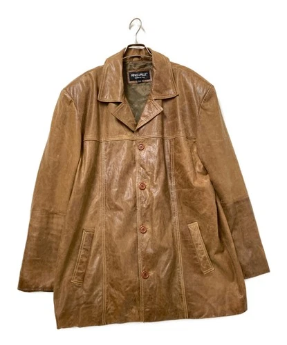 RINO&PELLE RINO & PELLE Leather Jacket Men's Size 54 Brown - product listing photo