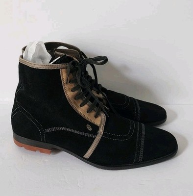 Bacco Bucci Designer Men s Boots Pre-Owned Black Suede Size 11
