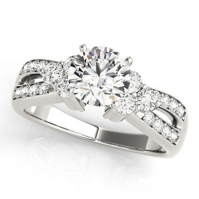 Preisvorschlag! 2 kt DE/VS Lab Grown Rundschliff Diamant Verlobungsring 18 K Weißgold