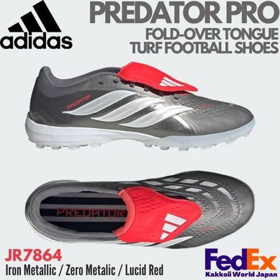 #ad adidas Soccer shoes PREDATOR PRO FT TF Iron Metallic Zero Metalic JR7864 2025 $155.00