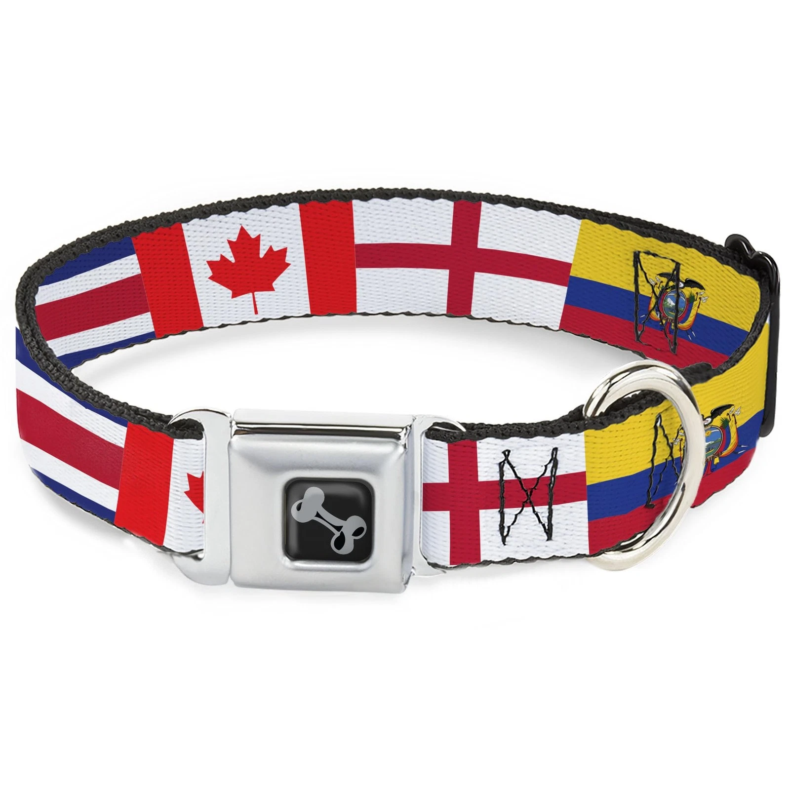 Buckle-Down Pet Collar, Dog Collar Metal Seatbelt Buckle, Soccer Fan World Cup T