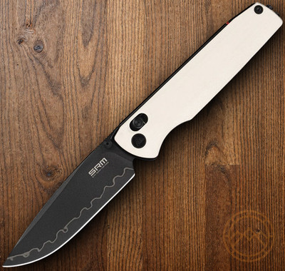 SRM Knives Terrier Folding Knife 3.63'' 140Cr Steel Drop Point Blade G10 Handle