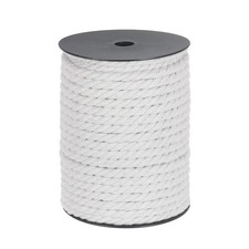Cotton Rope 3 Strand Twisted Braided Rope Cord, Bleach 8mm x 131ft Craft Rope...