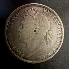 King George IIII Silver Crown Coin 1821 Secundo